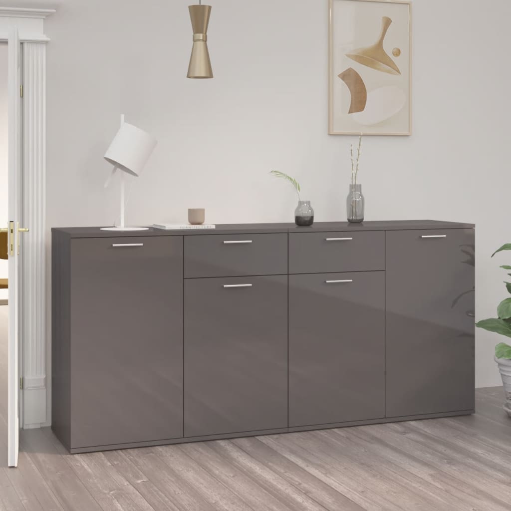 Senkki korkeakiilto harmaa 160x36x75 cm - Sisustajankoti.fi