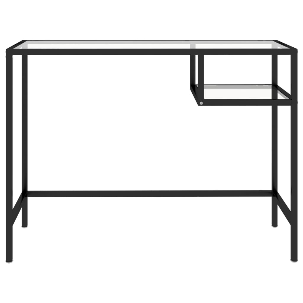 Tietokonepöytä läpinäkyvä 100x36x74 cm lasi - Sisustajankoti.fi
