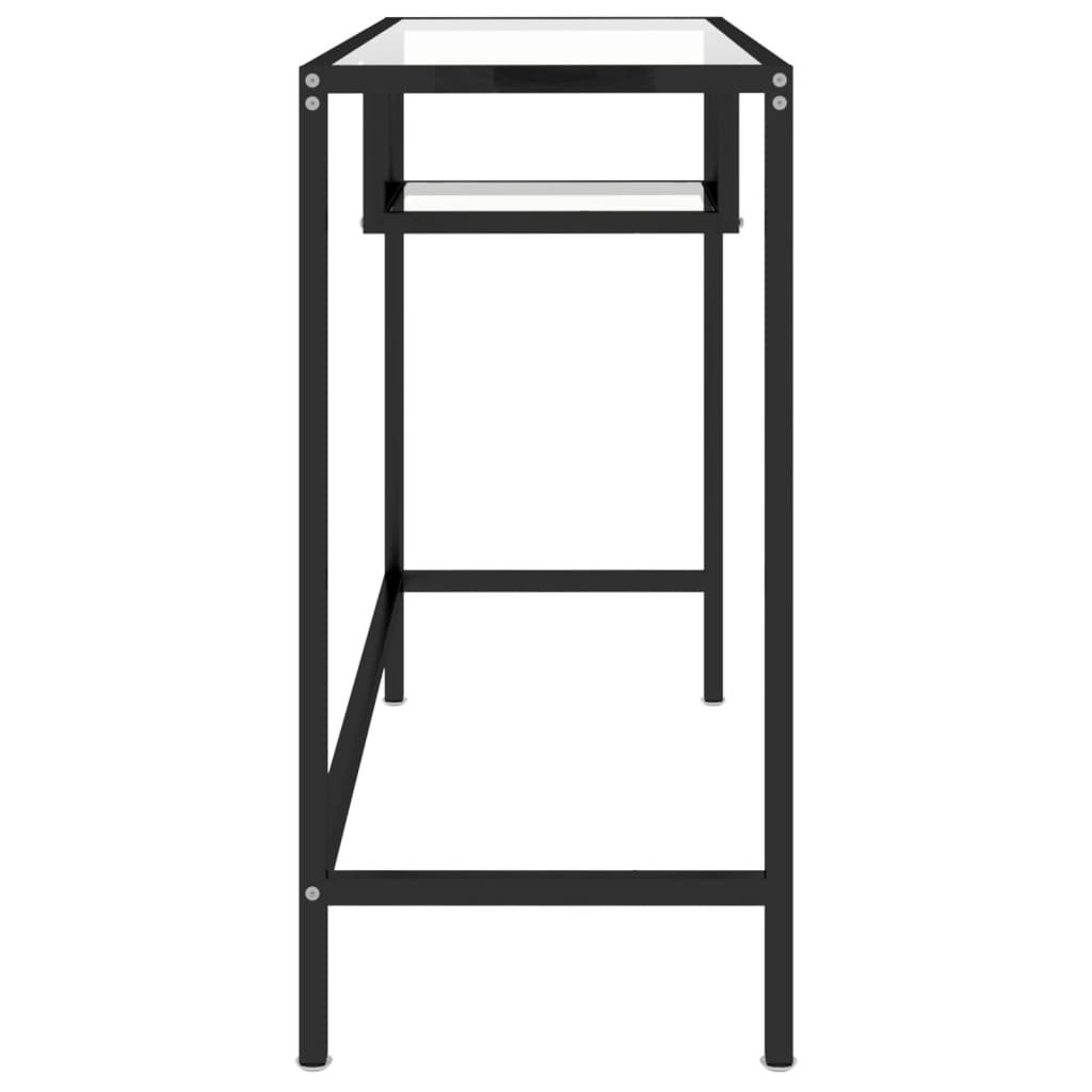 Tietokonepöytä läpinäkyvä 100x36x74 cm lasi - Sisustajankoti.fi