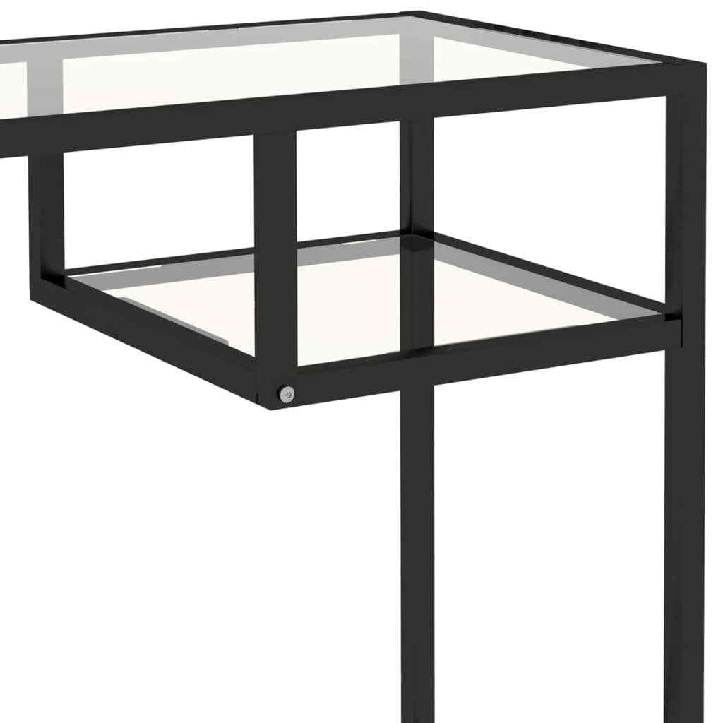 Tietokonepöytä läpinäkyvä 100x36x74 cm lasi - Sisustajankoti.fi
