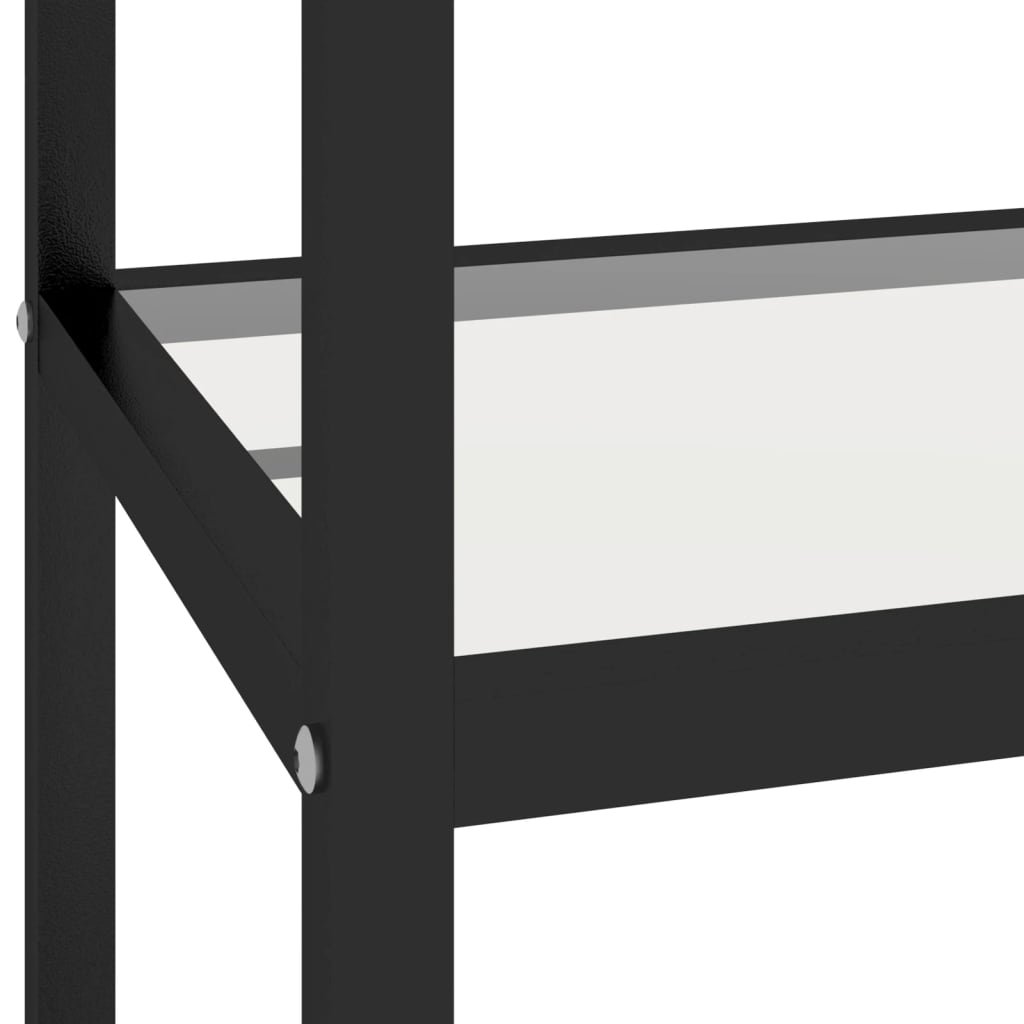 Konsolipöytä läpinäkyvä ja valkoinen marmori 100x36x90 cm lasi - Sisustajankoti.fi