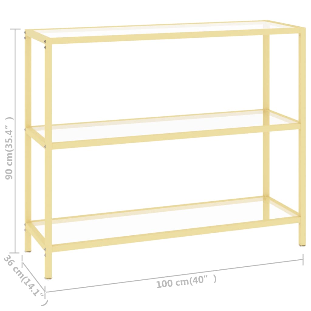 Konsolipöytä läpinäkyvä 100x36x90 cm karkaistu lasi - Sisustajankoti.fi