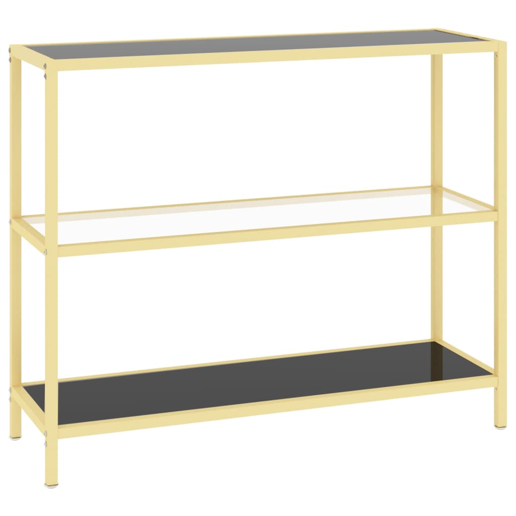 Konsolipöytä musta ja läpinäkyvä 100x36x90 cm karkaistu lasi - Sisustajankoti.fi