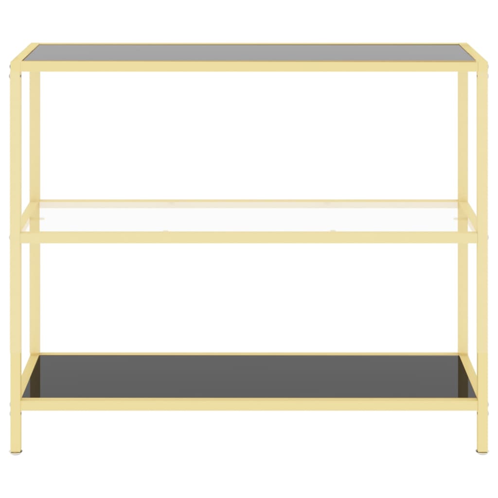 Konsolipöytä musta ja läpinäkyvä 100x36x90 cm karkaistu lasi - Sisustajankoti.fi