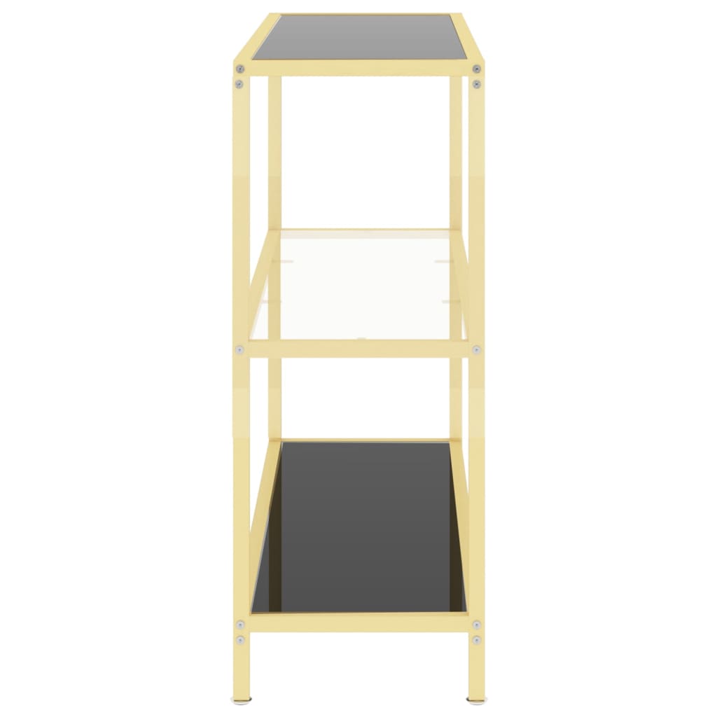 Konsolipöytä musta ja läpinäkyvä 100x36x90 cm karkaistu lasi - Sisustajankoti.fi