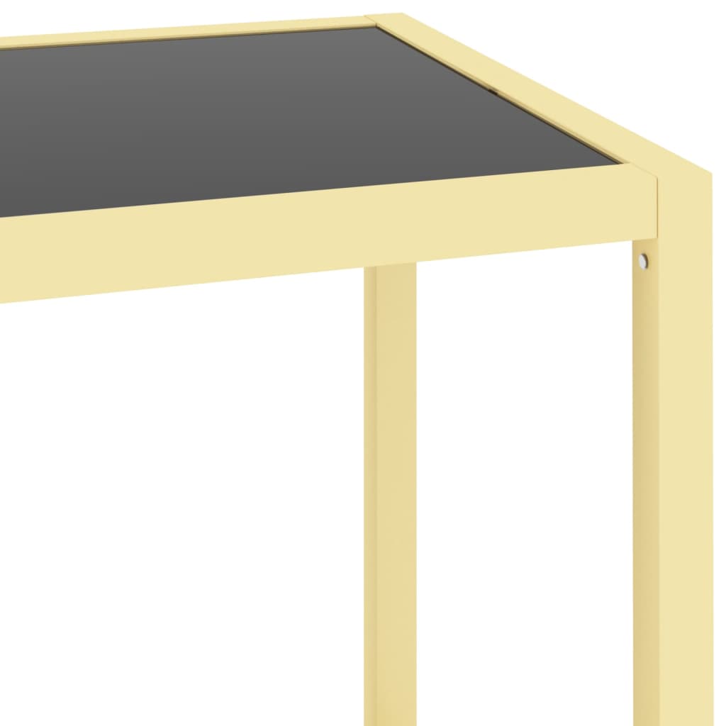 Konsolipöytä musta ja läpinäkyvä 100x36x90 cm karkaistu lasi - Sisustajankoti.fi