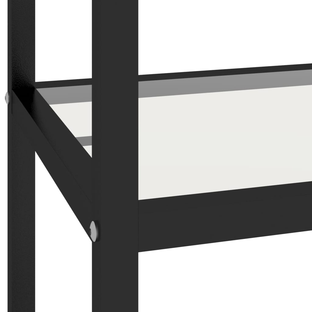 Konsolipöytä musta ja läpinäkyvä 100x36x168 cm karkaistu lasi - Sisustajankoti.fi