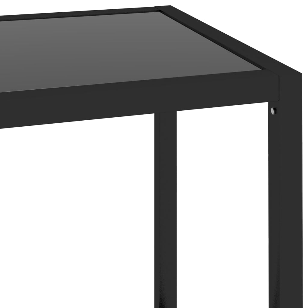 Konsolipöytä musta ja läpinäkyvä 100x36x168 cm karkaistu lasi - Sisustajankoti.fi