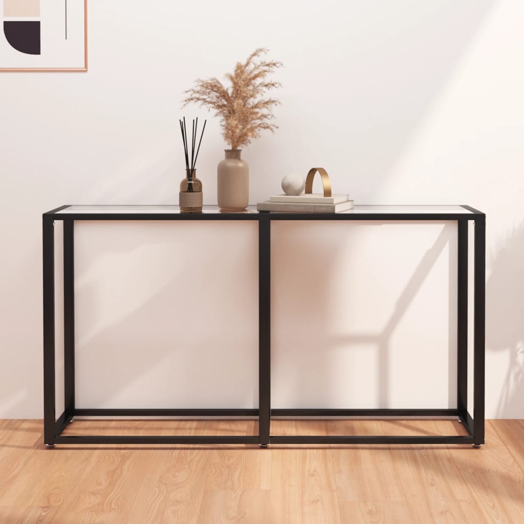 Konsolipöytä läpinäkyvä 140x35x75,5 cm karkaistu lasi - Sisustajankoti.fi