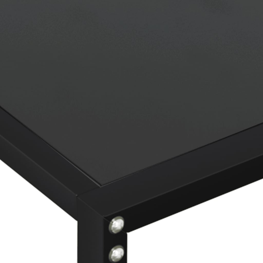 Konsolipöytä musta 140x35x75,5 cm karkaistu lasi - Sisustajankoti.fi