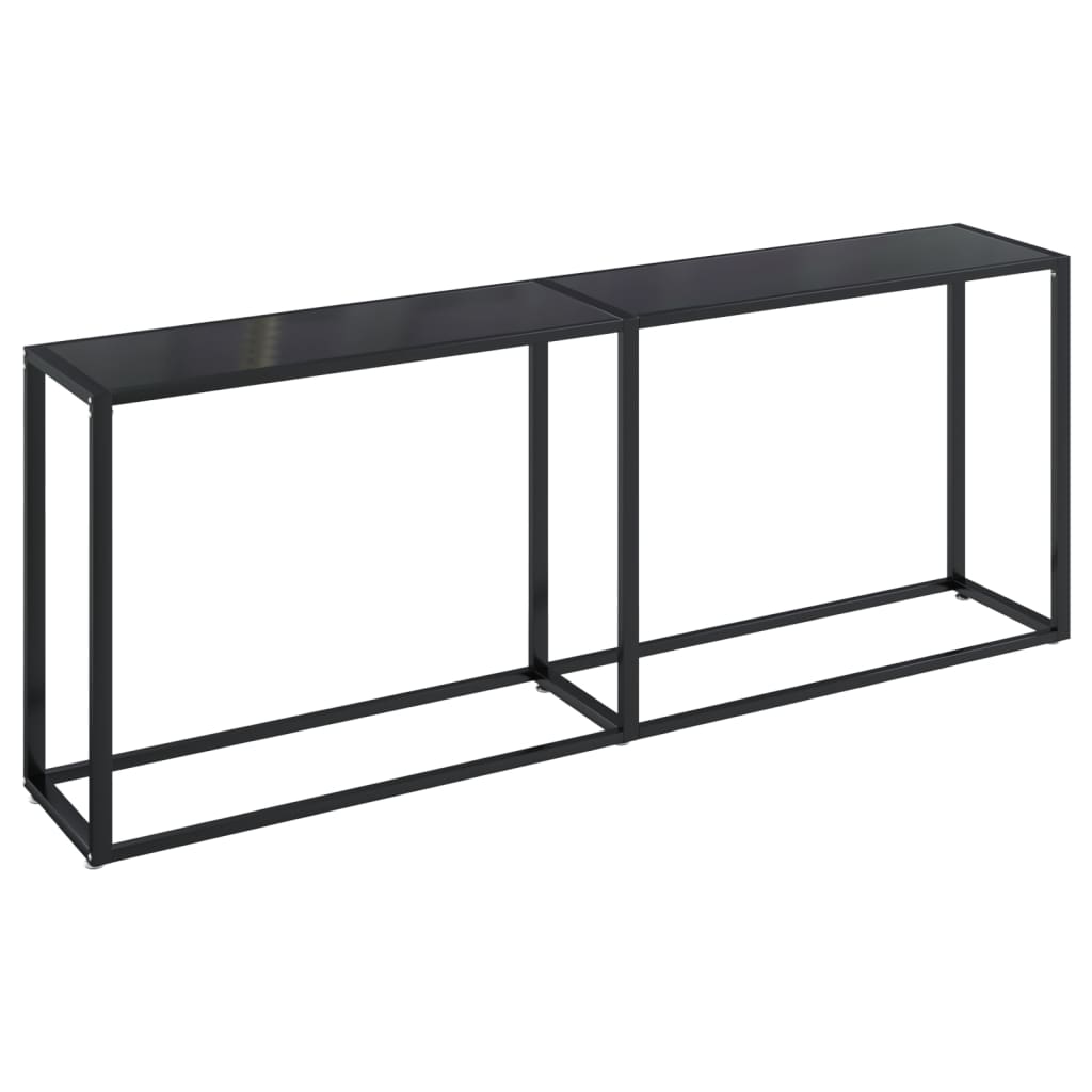 Konsolipöytä musta 200x35x75,5 cm karkaistu lasi - Sisustajankoti.fi