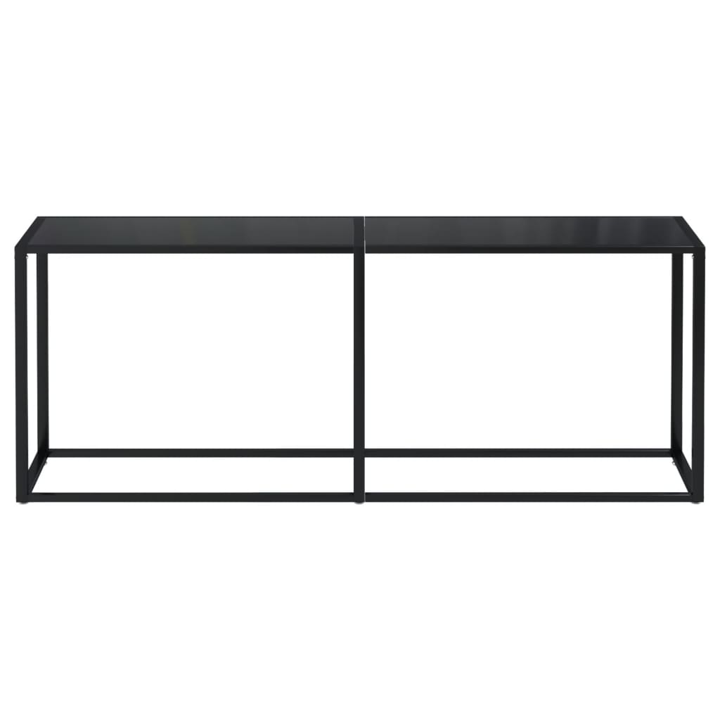 Konsolipöytä musta 200x35x75,5 cm karkaistu lasi - Sisustajankoti.fi