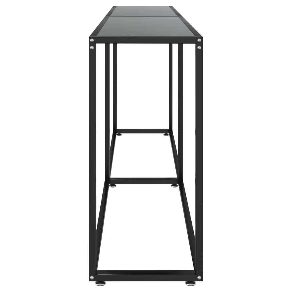 Konsolipöytä musta 200x35x75,5 cm karkaistu lasi - Sisustajankoti.fi
