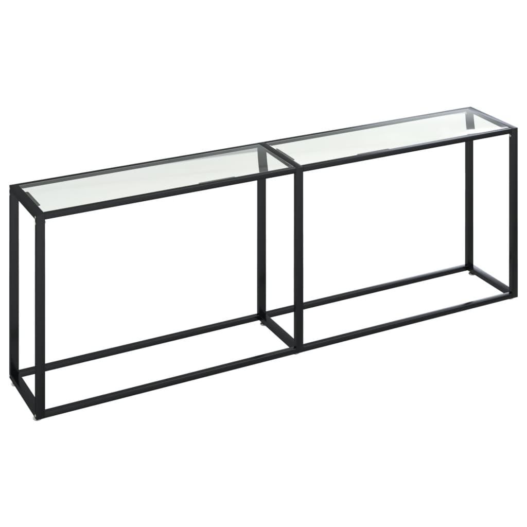Konsolipöytä läpinäkyvä 220x35x75,5 cm karkaistu lasi - Sisustajankoti.fi
