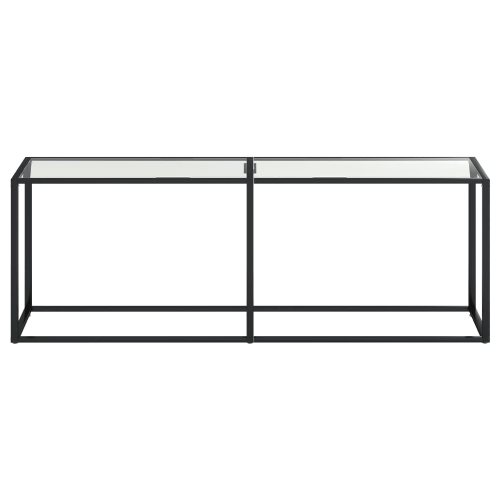 Konsolipöytä läpinäkyvä 220x35x75,5 cm karkaistu lasi - Sisustajankoti.fi