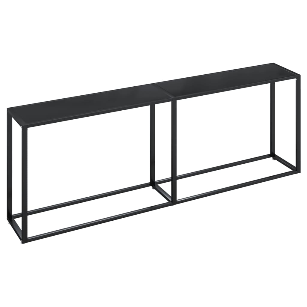 Konsolipöytä musta 220x35x75,5 cm karkaistu lasi - Sisustajankoti.fi