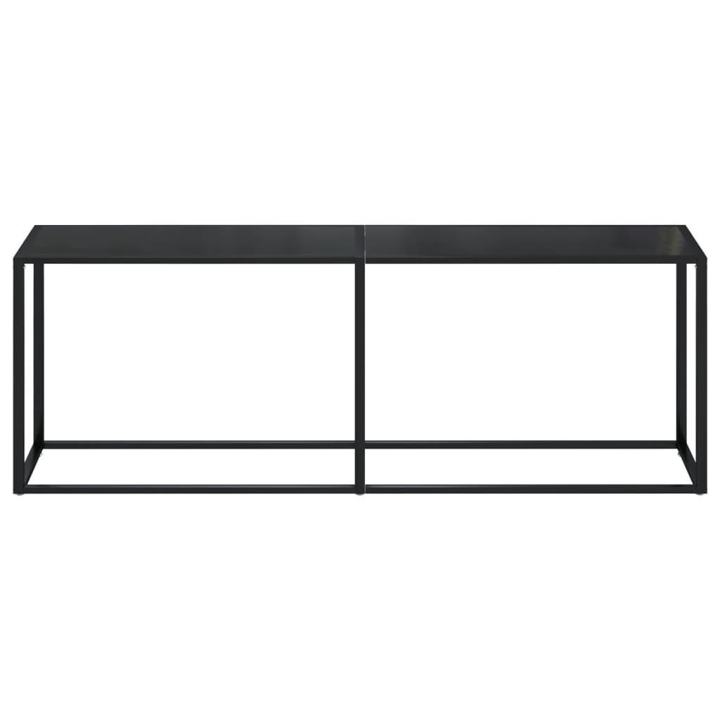 Konsolipöytä musta 220x35x75,5 cm karkaistu lasi - Sisustajankoti.fi