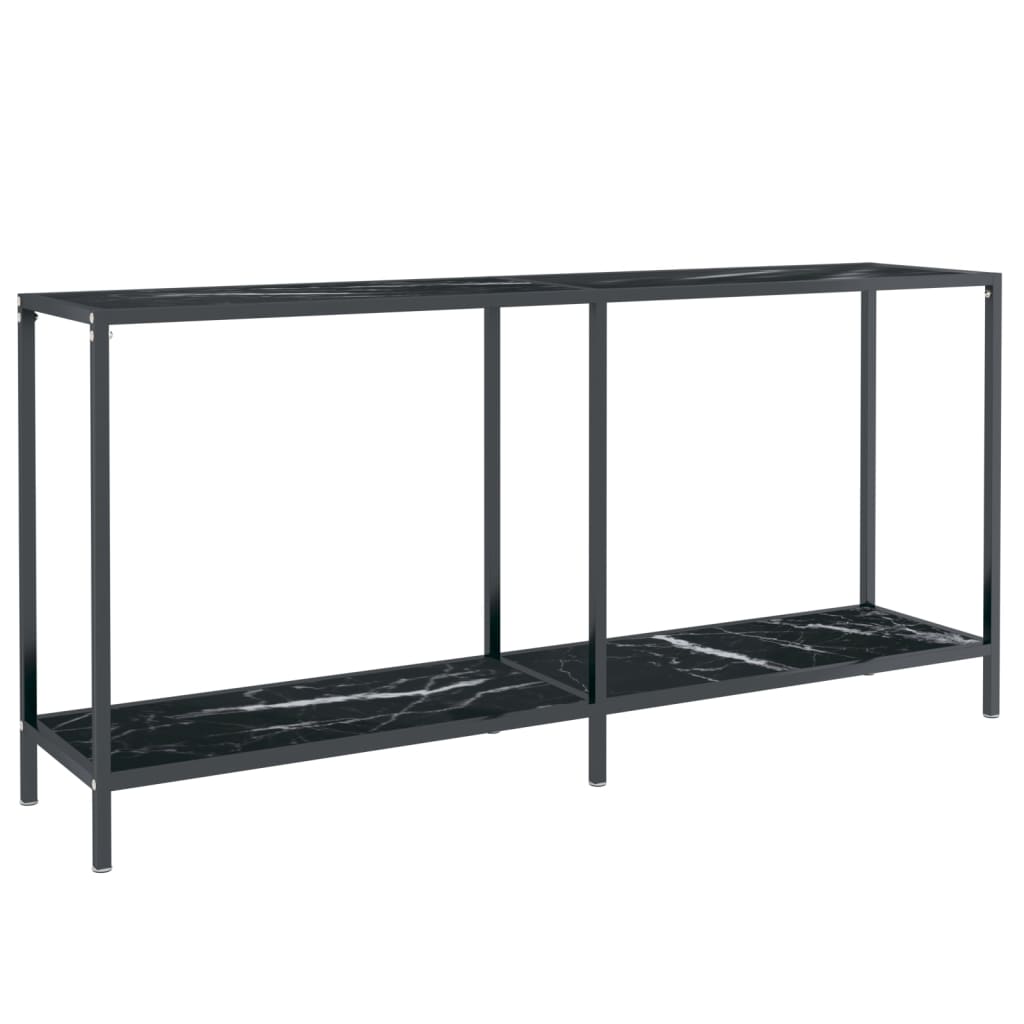 Konsolipöytä musta 160x35x75,5 cm karkaistu lasi - Sisustajankoti.fi