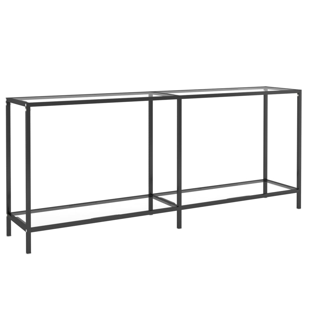 Konsolipöytä läpinäkyvä 180x35x75,5 cm karkaistu lasi - Sisustajankoti.fi