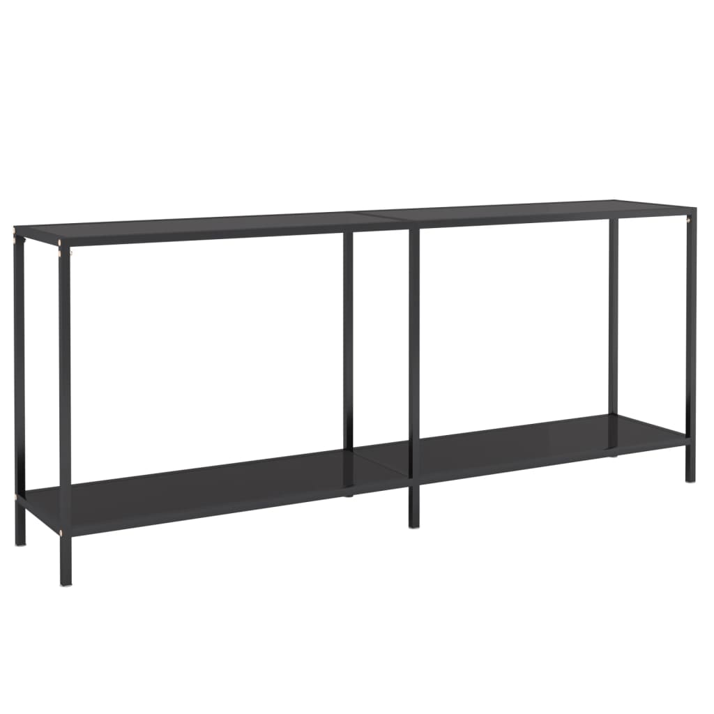Konsolipöytä musta 180x35x75,5 cm karkaistu lasi - Sisustajankoti.fi