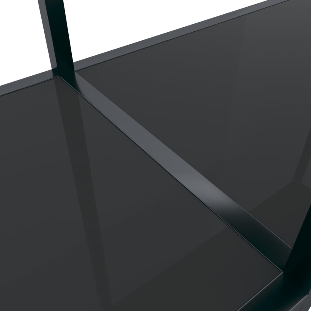 Konsolipöytä musta 180x35x75,5 cm karkaistu lasi - Sisustajankoti.fi