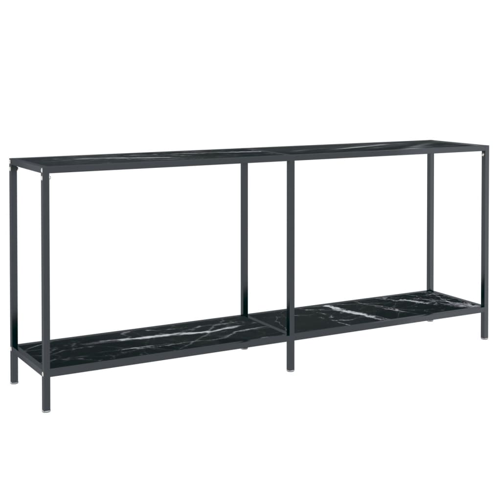 Konsolipöytä musta 180x35x75,5 cm karkaistu lasi - Sisustajankoti.fi