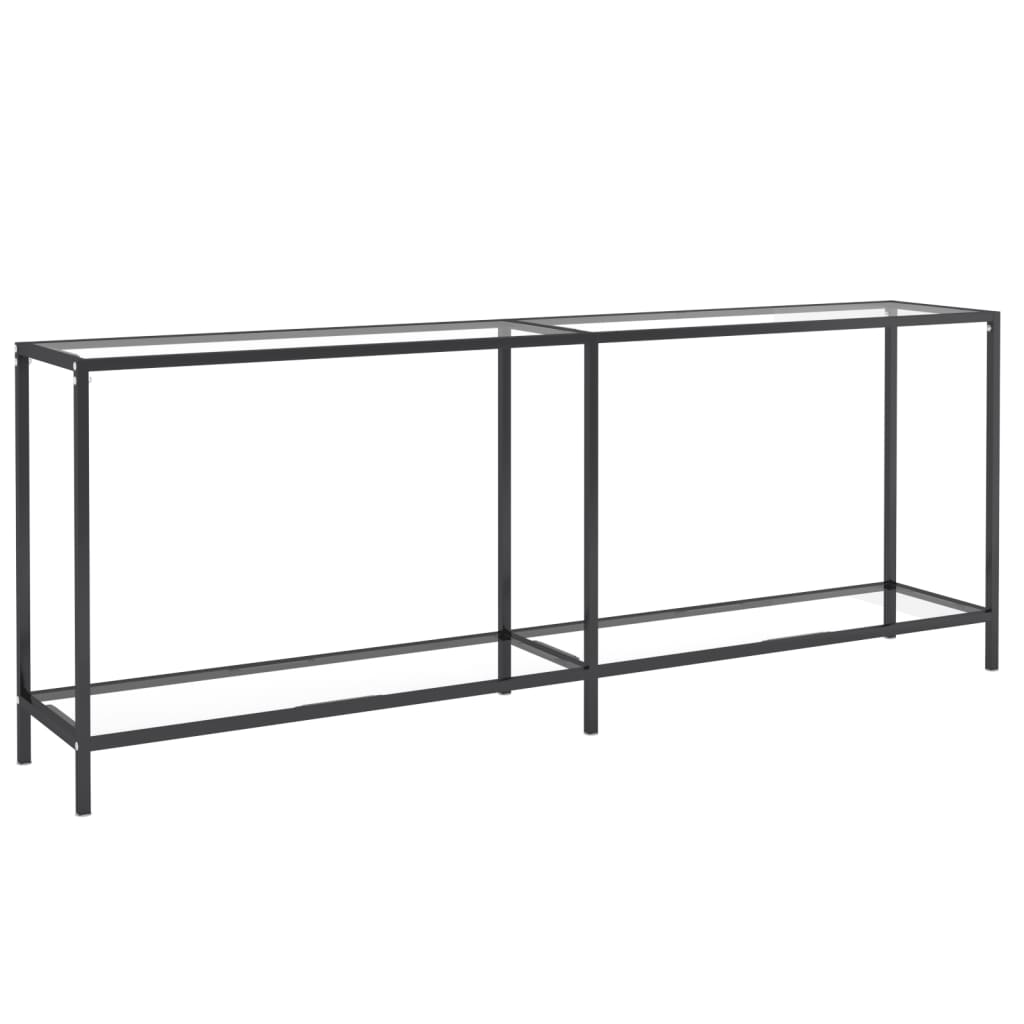 Konsolipöytä läpinäkyvä 200x35x75,5 cm karkaistu lasi - Sisustajankoti.fi