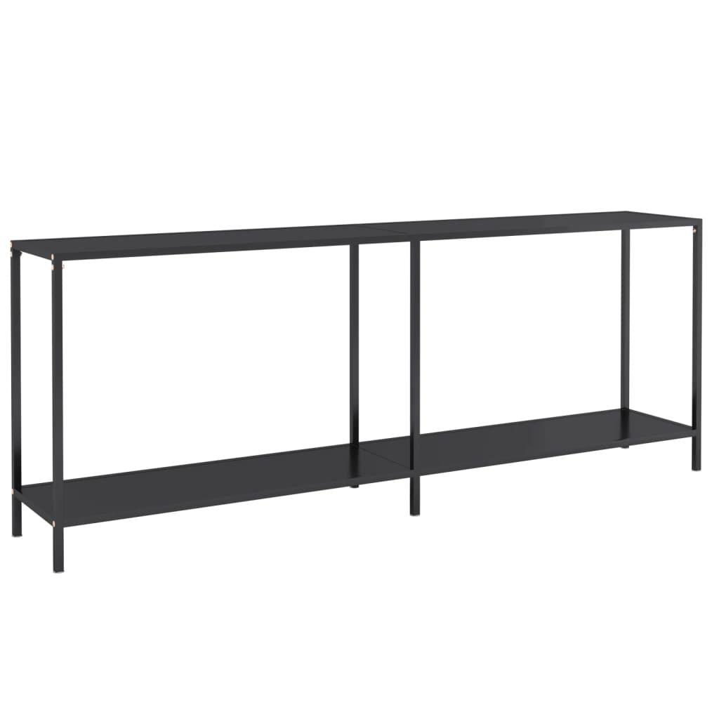 Konsolipöytä musta 200x35x75,5 cm karkaistu lasi - Sisustajankoti.fi