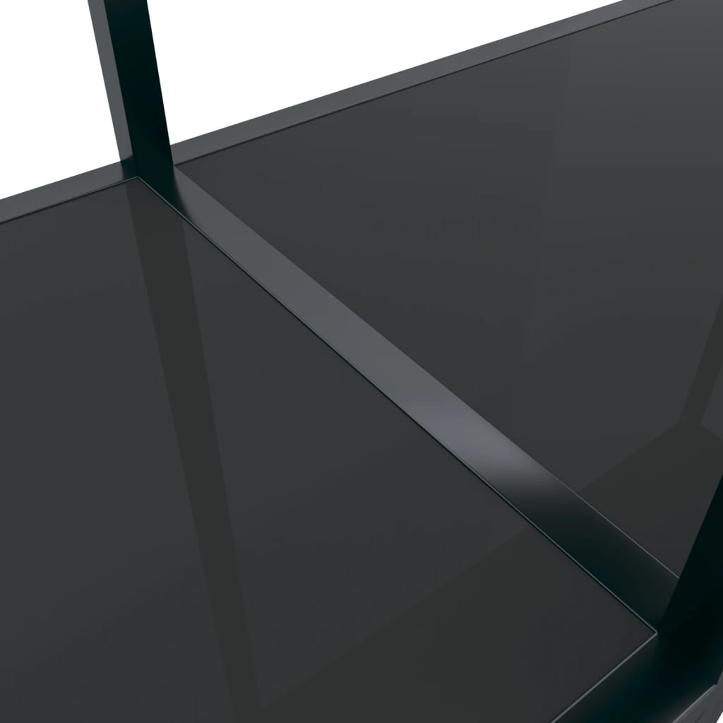 Konsolipöytä musta 200x35x75,5 cm karkaistu lasi - Sisustajankoti.fi