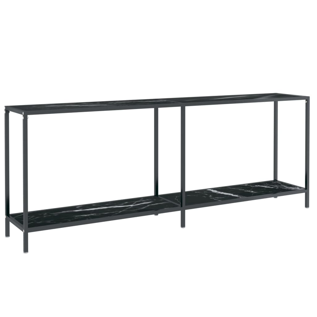 Konsolipöytä musta 200x35x75,5 cm karkaistu lasi - Sisustajankoti.fi