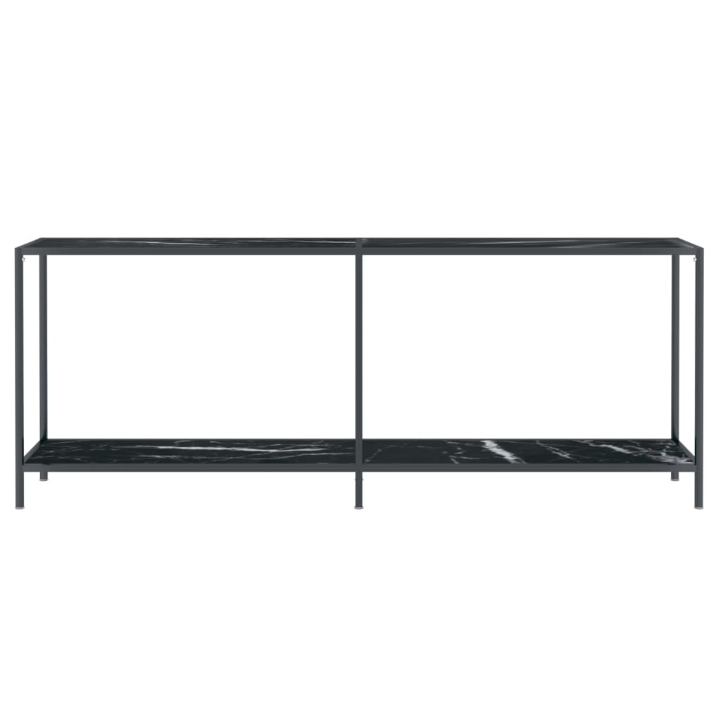 Konsolipöytä musta 200x35x75,5 cm karkaistu lasi - Sisustajankoti.fi
