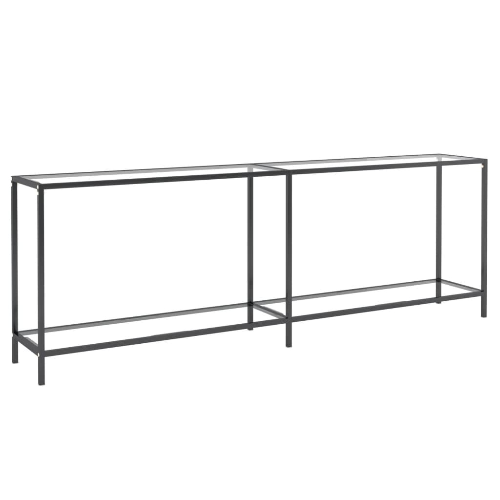 Konsolipöytä läpinäkyvä 220x35x75,5 cm karkaistu lasi - Sisustajankoti.fi