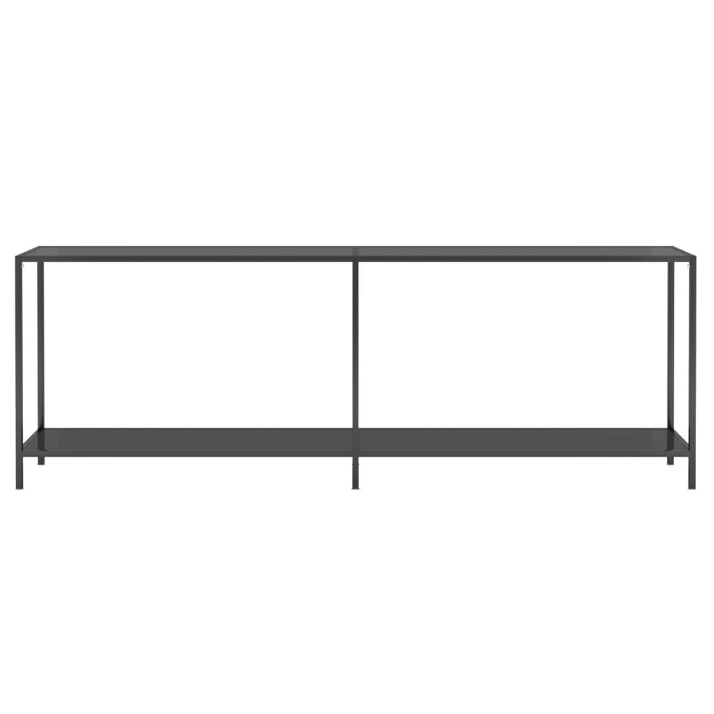Konsolipöytä musta 220x35x75,5 cm karkaistu lasi - Sisustajankoti.fi
