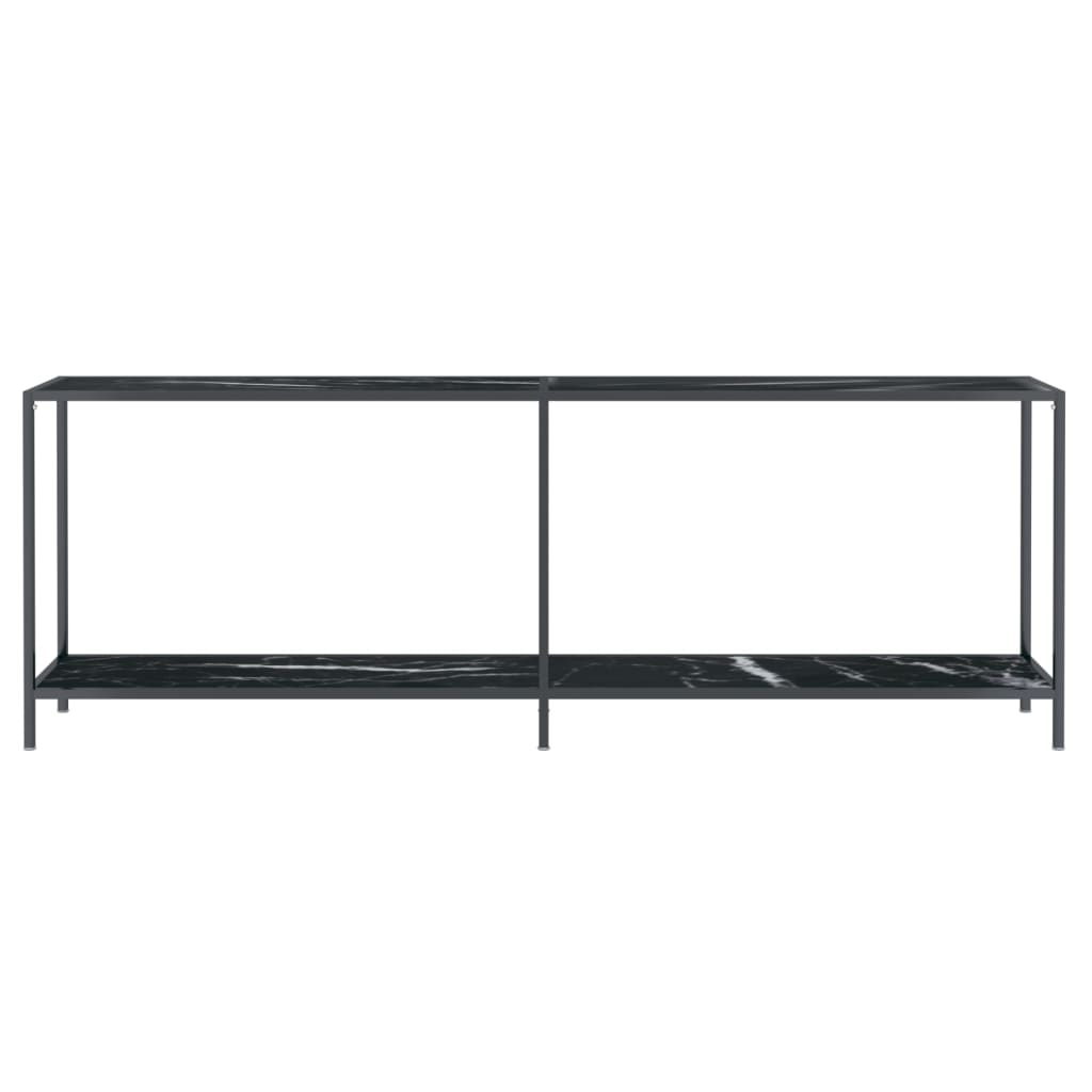 Konsolipöytä musta 220x35x75,5 cm karkaistu lasi - Sisustajankoti.fi
