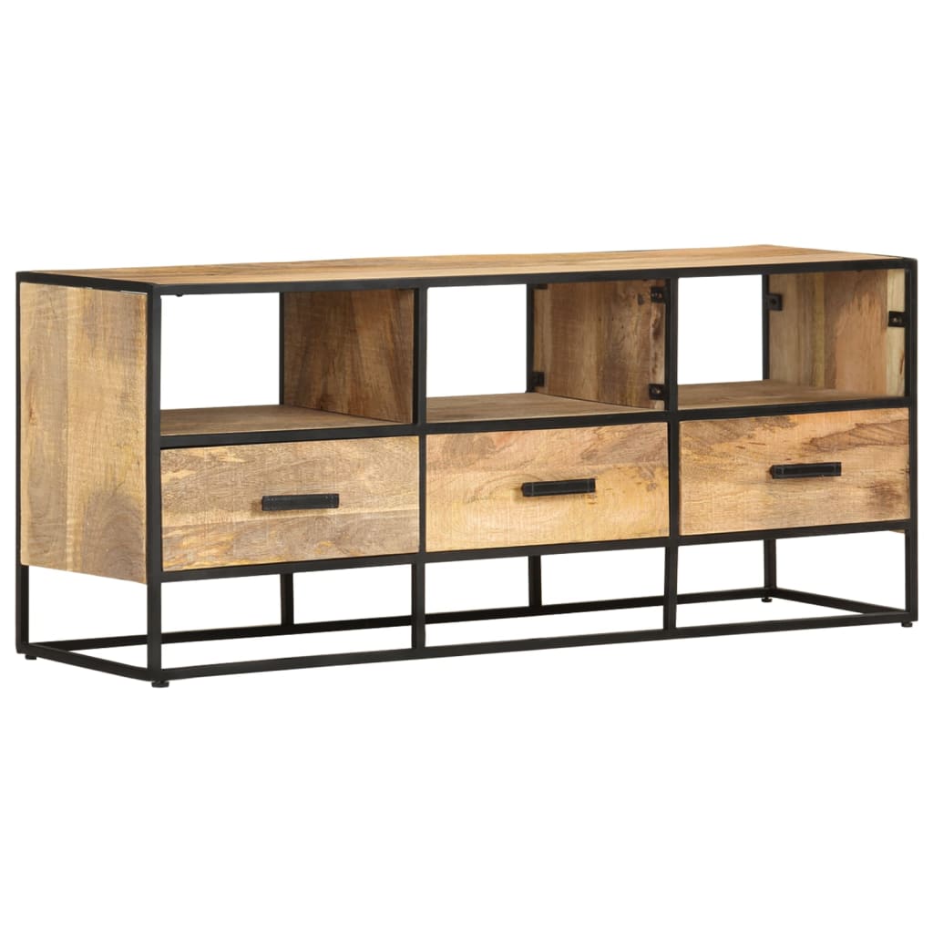 TV-taso 110x30x45 cm karkea mangopuu - Sisustajankoti.fi