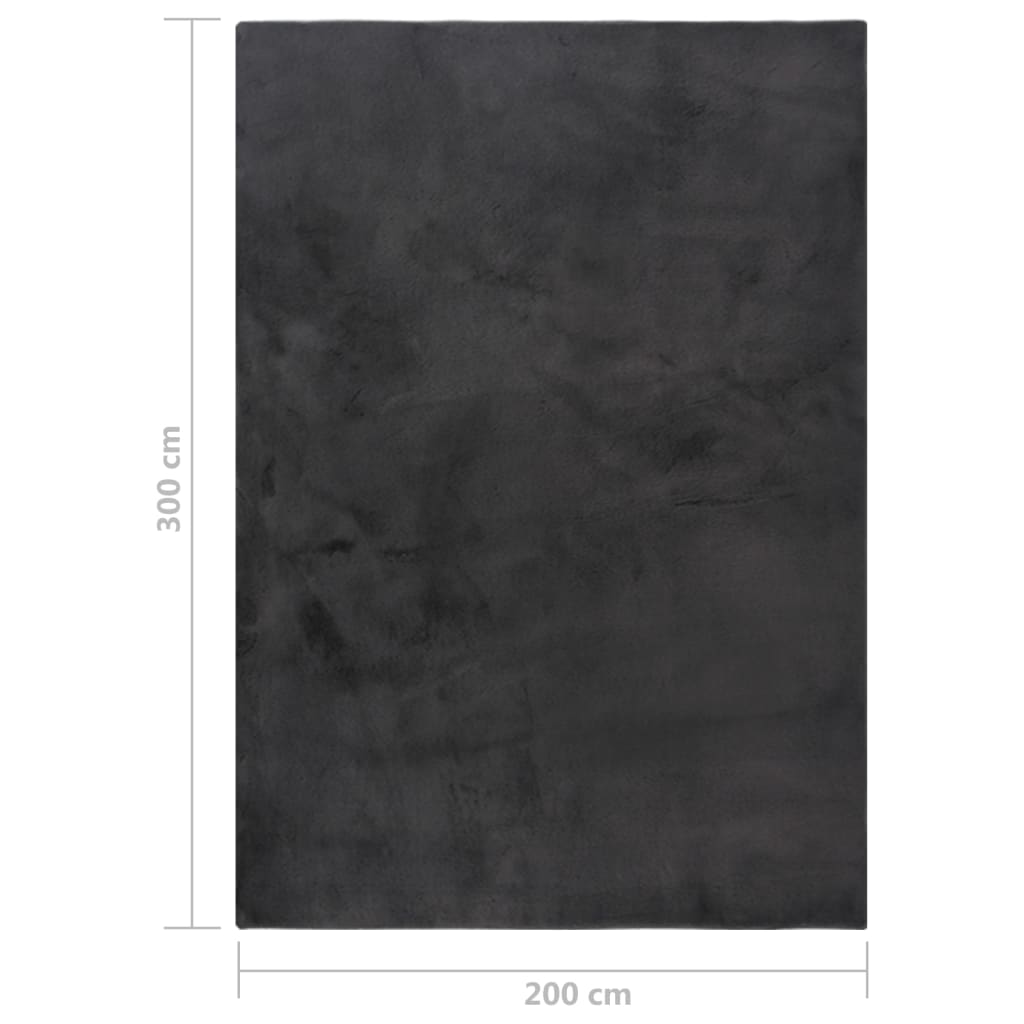 Matto jäniksen tekoturkis 200x300 cm antrasiitti - Sisustajankoti.fi