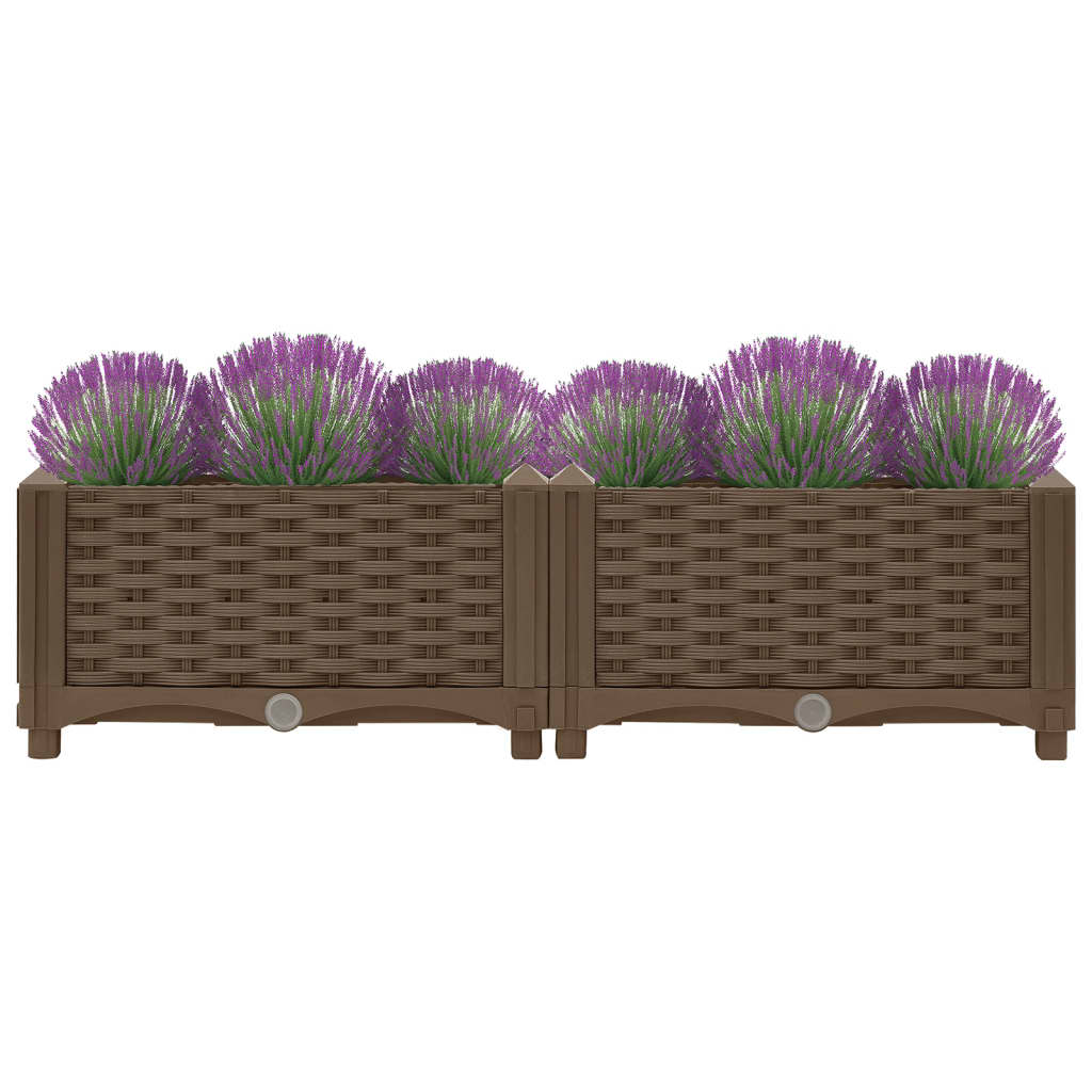 Korotettu kukkalaatikko 80x40x23 cm polypropeeni - Sisustajankoti.fi