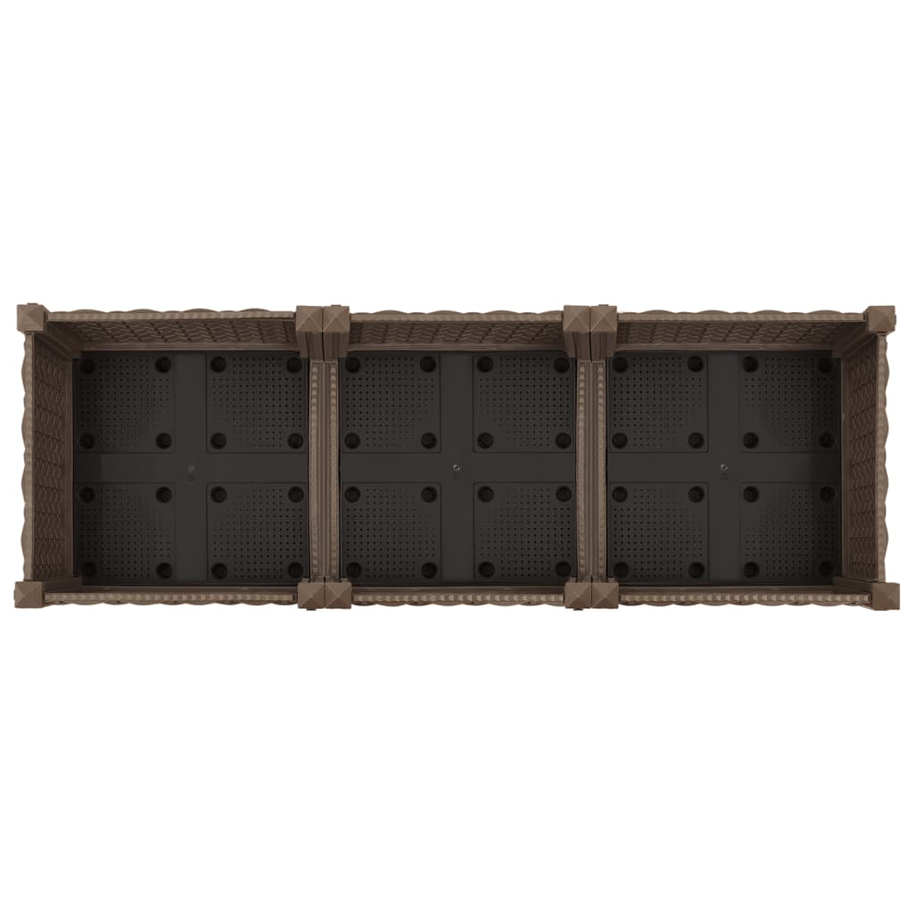 Korotettu kukkalaatikko 120x40x23 cm polypropeeni - Sisustajankoti.fi