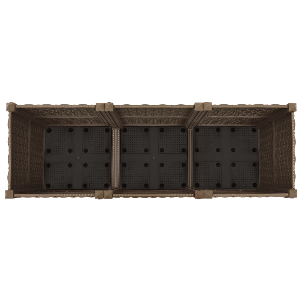 Korotettu kukkalaatikko 120x40x38 cm polypropeeni - Sisustajankoti.fi