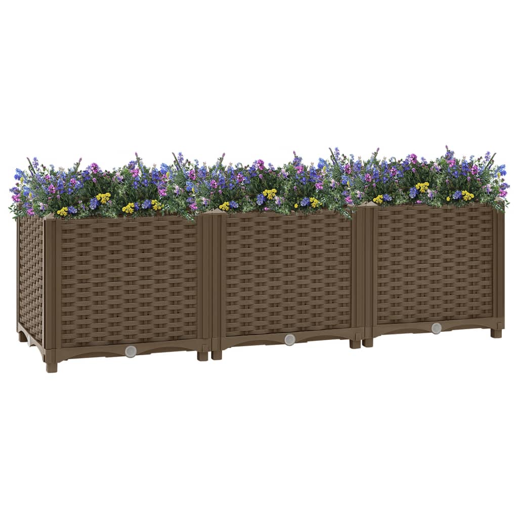 Korotettu kukkalaatikko 120x40x38 cm polypropeeni - Sisustajankoti.fi