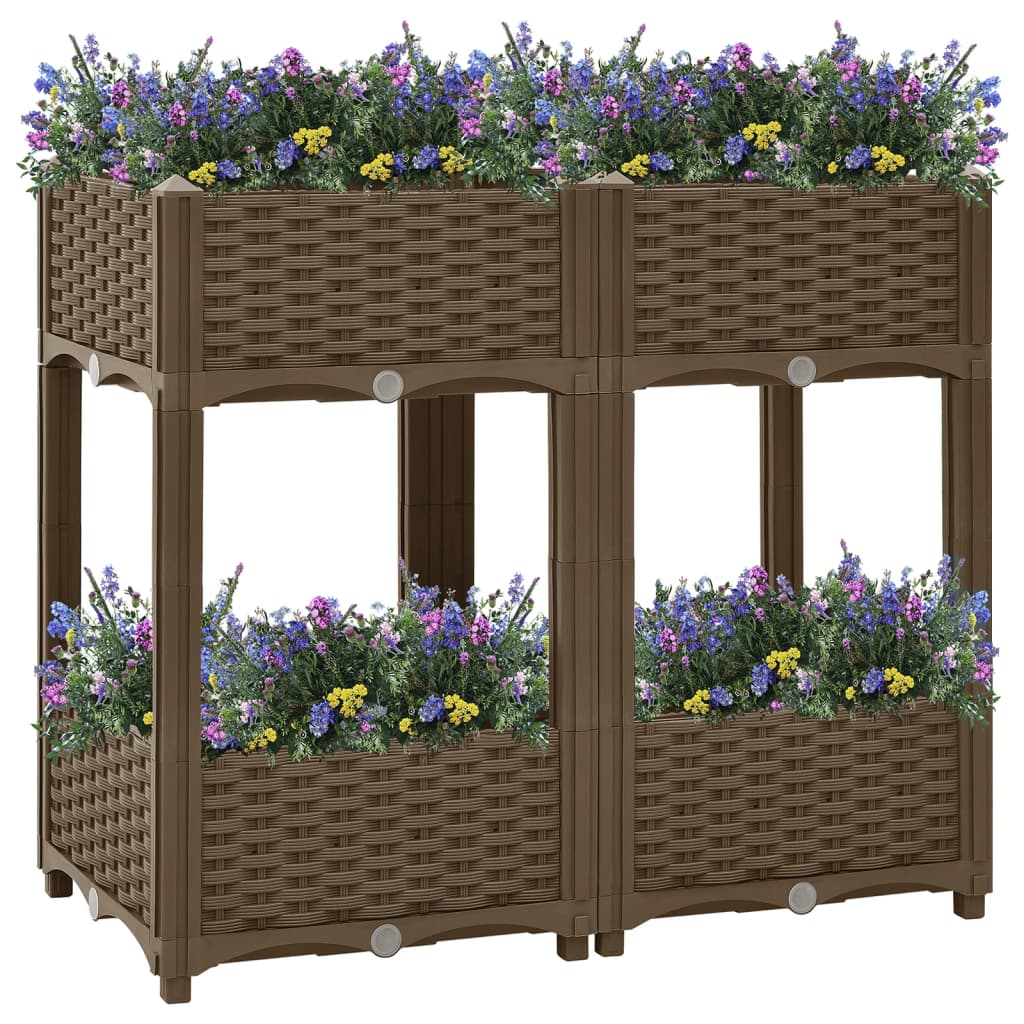 Korotettu kukkalaatikko 80x40x71 cm polypropeeni - Sisustajankoti.fi