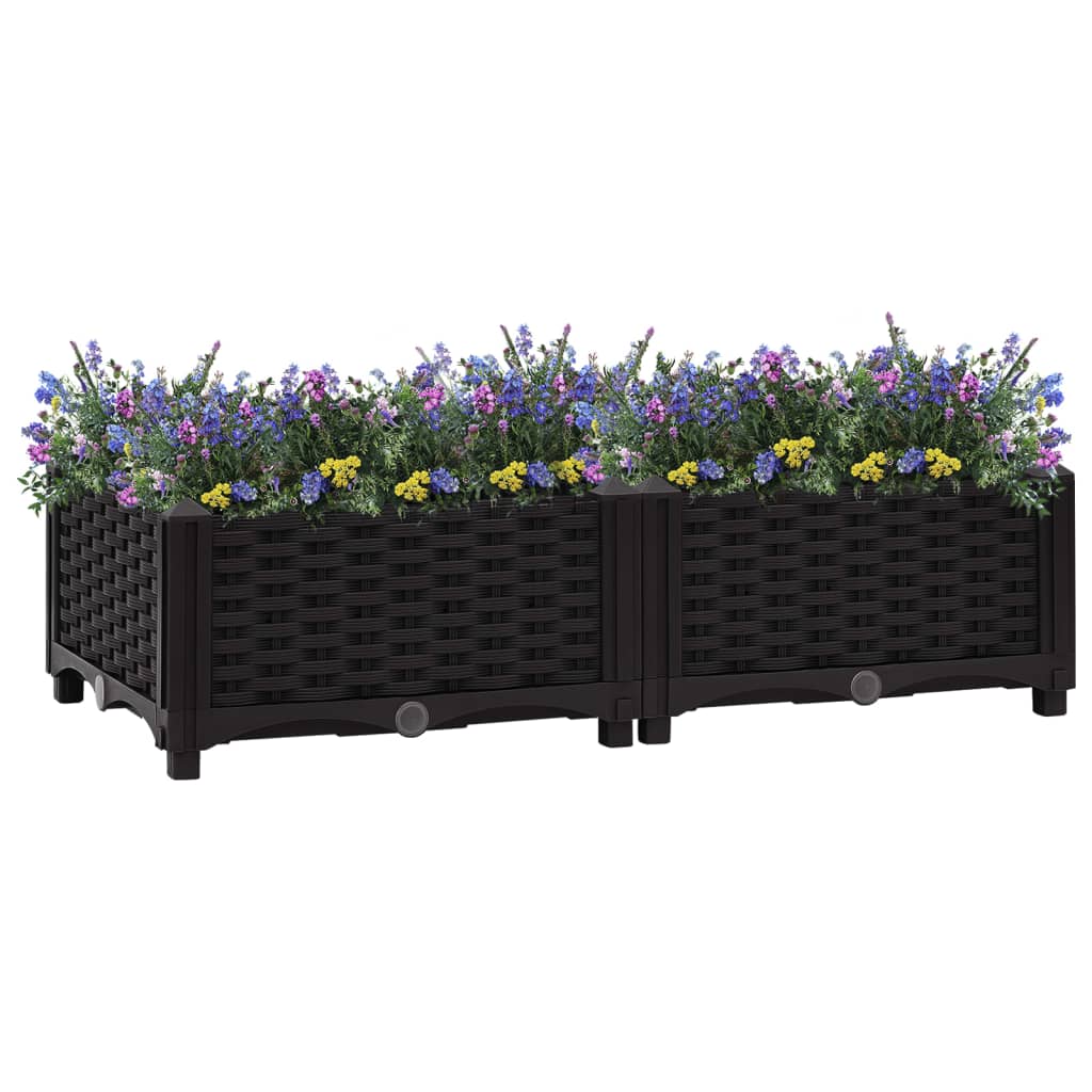 Korotettu kukkalaatikko 80x40x23 cm polypropeeni - Sisustajankoti.fi