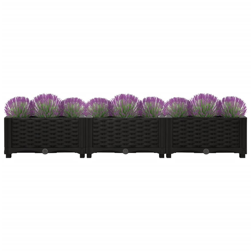 Korotettu kukkalaatikko 120x40x23 cm polypropeeni - Sisustajankoti.fi