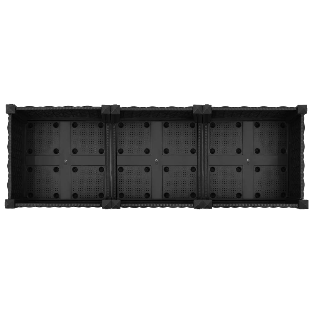 Korotettu kukkalaatikko 120x40x23 cm polypropeeni - Sisustajankoti.fi