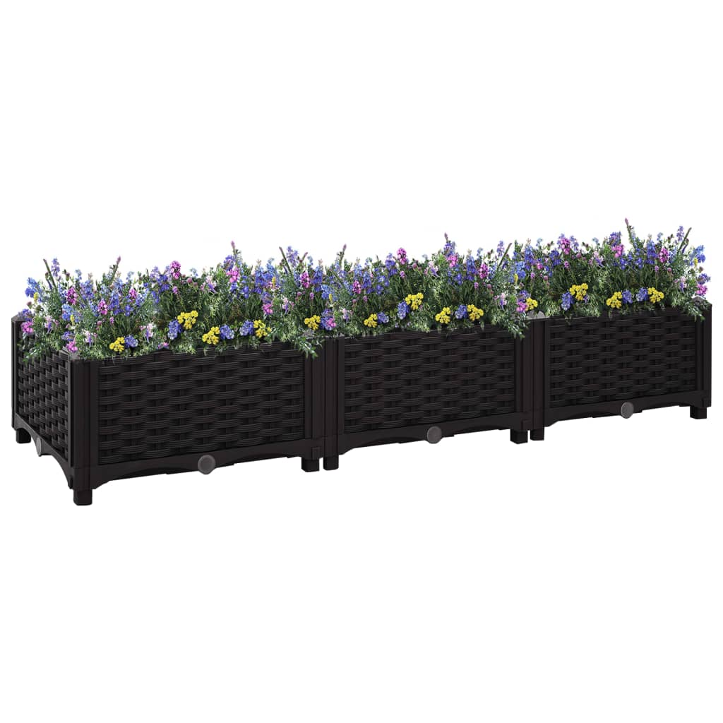Korotettu kukkalaatikko 120x40x23 cm polypropeeni - Sisustajankoti.fi