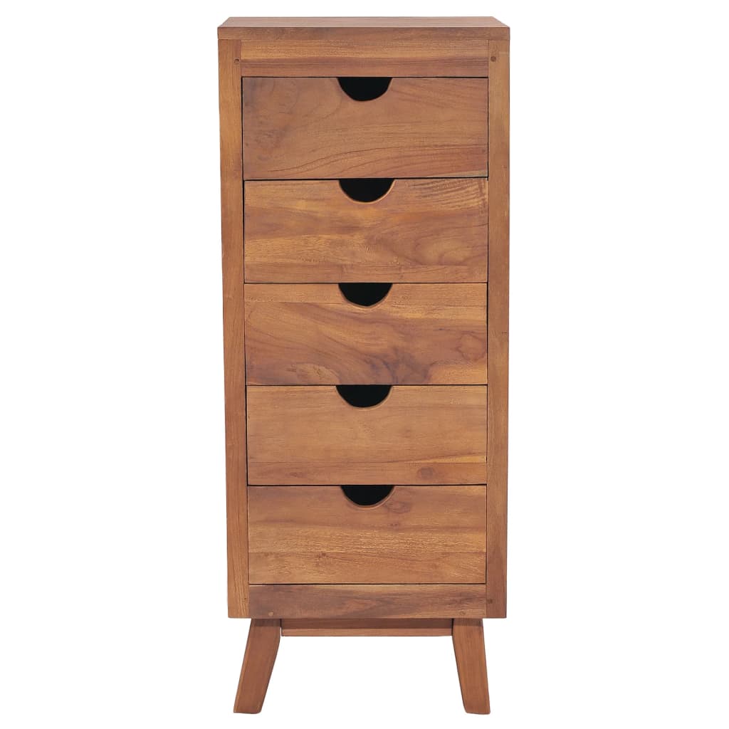 Senkki 5 vetolaatikolla 40x30x100 cm täysi tiikki - Sisustajankoti.fi