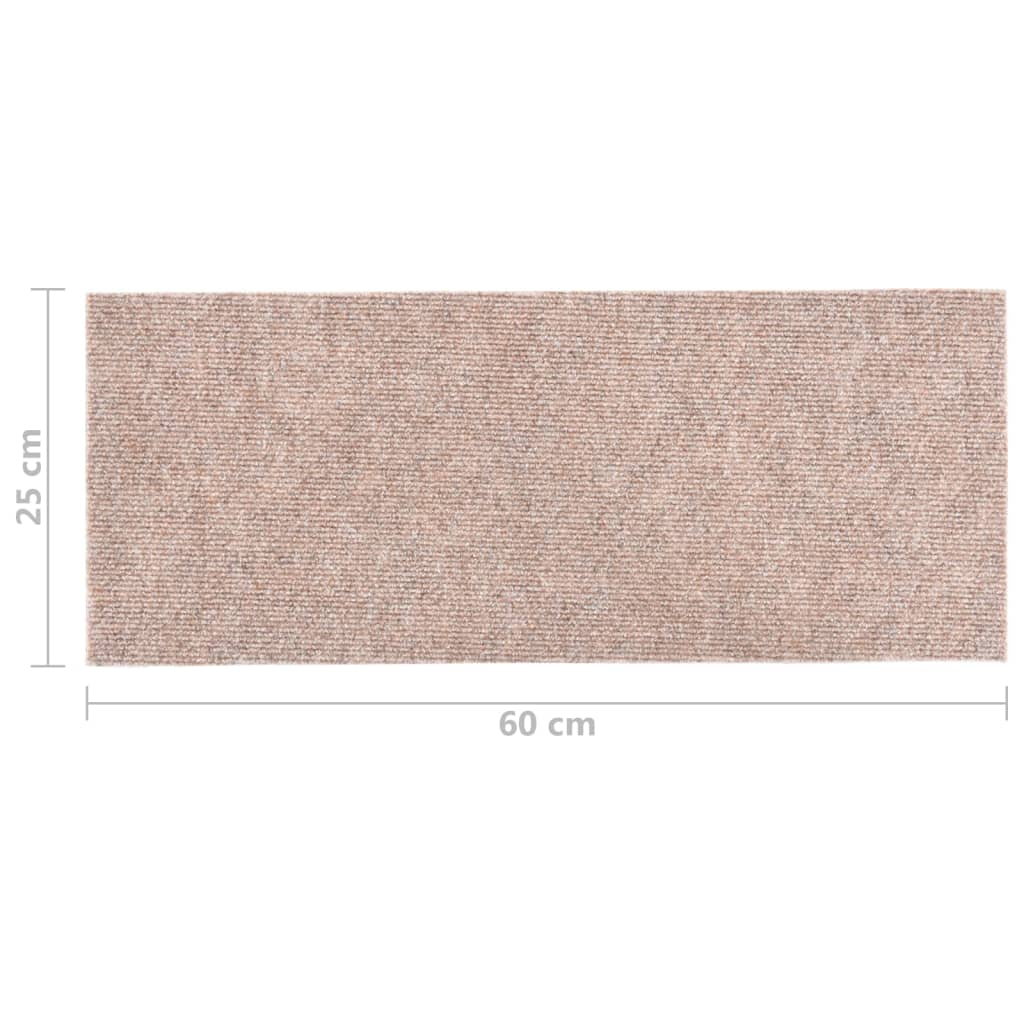 Itsekiinnittyvät porrasmatot suorakaide 15 kpl 60x25 cm ruskea - Sisustajankoti.fi