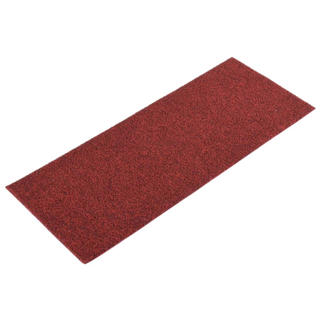 Itsekiinnittyvät porrasmatot suorakaide 15 kpl 60x25cm punainen - Sisustajankoti.fi