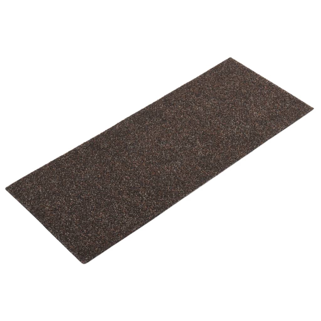 Itsekiinnittyvät porrasmatot suorakaide 15 kpl 60x25 cm ruskea - Sisustajankoti.fi