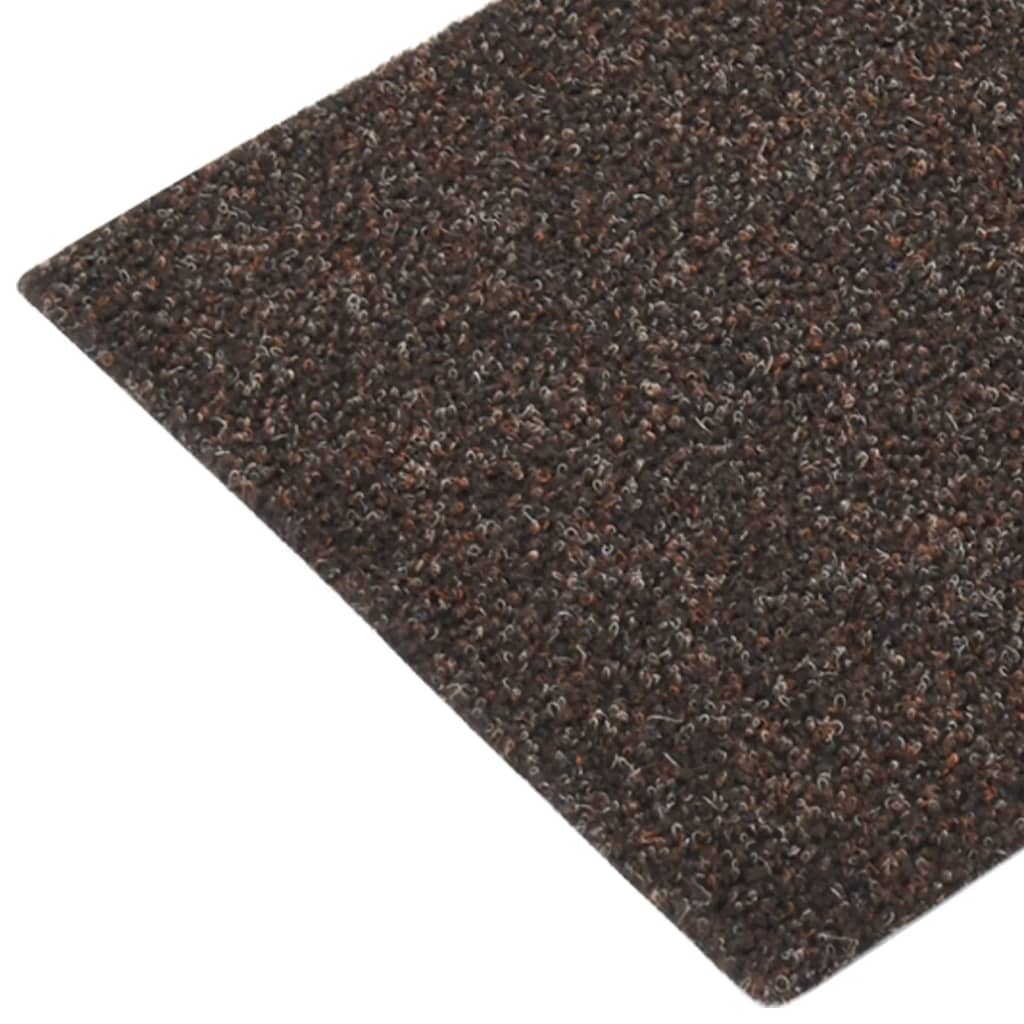 Itsekiinnittyvät porrasmatot suorakaide 15 kpl 60x25 cm ruskea - Sisustajankoti.fi